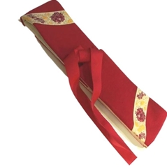 Cintura donna in tessuto di panno di pura lana, con applicazioni di  passamaneria (cm 85x10)