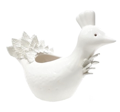 Pavoncella Sarda in ceramica colore BIANCA (dim. 30 cm  x 27,5 cm)