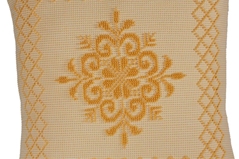 Sartapp Cuscino Pistoccu con cornice - Giallo (45 X 45 cm)