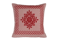 Cuscino pistoccu con cornice - Rosso (45 X 45 cm)