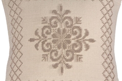 Sartapp Cuscino Pistoccu con cornice - Tortora  (45 X 45 cm)