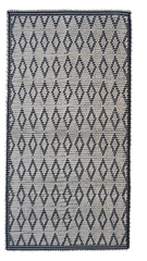 Scendiletto Rombo Moderno - nero/ecrù (60 x 120 cm )