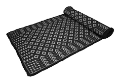 Tappeto Disegno Rombetto con semino - Nero (68 X 185 cm)