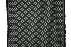 Sartapp Tappeto Disegno Rombetto con semino - Nero (68 X 185 cm)