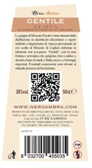 NeroAmbra di Luigi Poscia GENTILE - Grappa di Moscato Passito di Cagliari Bottiglia 50 cl