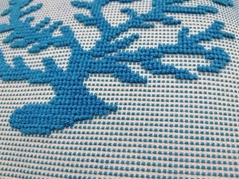 Flore Marcella Artigianato Sardo Cuscino Corallo turchese (cm 45 x 45)