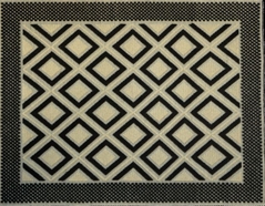 Tappeto Rombi Classici Lana Grigio Bianco (cm 160 x 210)