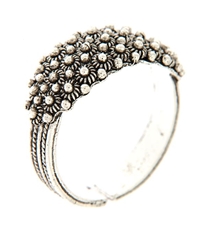 RR Orafi in Sassari Fede sarda in argento brunito a 3 file (misura 13)