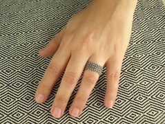 RR Orafi in Sassari Fede sarda a fascia in argento brunito (misura 19)