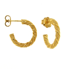 RR Orafi in Sassari Orecchini in filigrana intrecciata d´argento dorato