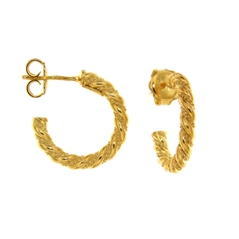 RR Orafi in Sassari Orecchini in filigrana intrecciata d´argento dorato