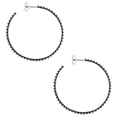 RR Orafi in Sassari Orecchini d´argento a cerchio in nido d´ape 45 mm