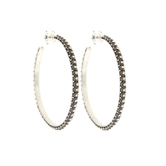 Orecchini d´argento a cerchio in nido d´ape