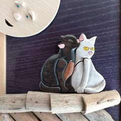 Gatti in amore (dim: 39 x 30 x 5 cm)