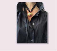 Valeria Tola Ceramiche Collana Butone Piccolo GIALLO - cm 3 Sacchetto