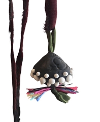 Collana Butone Piccolo BIANCO / NERO OPACO - cm 3