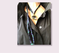 Valeria Tola Ceramiche Collana Butone Piccolo NERO / MIELE - cm 3 Sacchetto