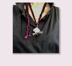 Valeria Tola Ceramiche Collana Butone Piccolo CREMA - cm 3 Sacchetto