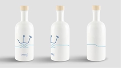 Gariga - Su Molinu Gariga art - Navicella nuragica - Ceramica Bottiglia 25 cl