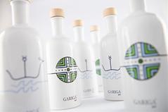 Gariga - Su Molinu Gariga art - Navicella nuragica - Ceramica Bottiglia 25 cl