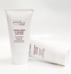 Crema Mani e Unghie Anti-Età ai POLIFENOLI estratti da VINACCE di MANDROLISAI DOC