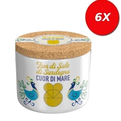 6 VASETTI di CUOR DI MARE - FIOR DI SALE DI SARDEGNA