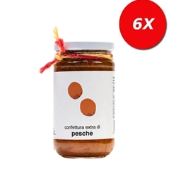 6 VASETTI di Confettura extra di Pesche