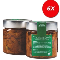 6 VASETTI di Pomodorini secchi in olio extravergine denocciolato