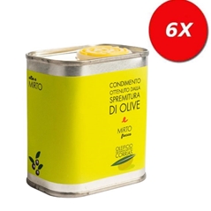 6 LATTINE di Condimento a base di Olio extra vergine di oliva e mirto