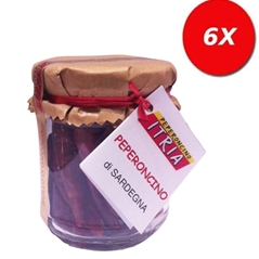 6 VASETTI di Peperoncino intero di Sardegna