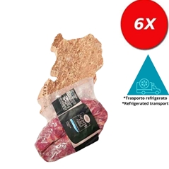 6 PEZZI di SALSICCIA SARDA CON PICCOLO GADGET IN SUGHERO A FORMA SARDEGNA