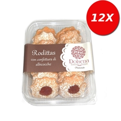 12 CONFEZIONI di Rodittas con confettura di albicocche