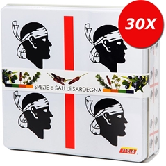 30 LATTINE di Spezie Sarde QUATTRO MORI