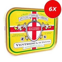 6 LATTINE di VENTRESCA di Tonno sott´olio di oliva